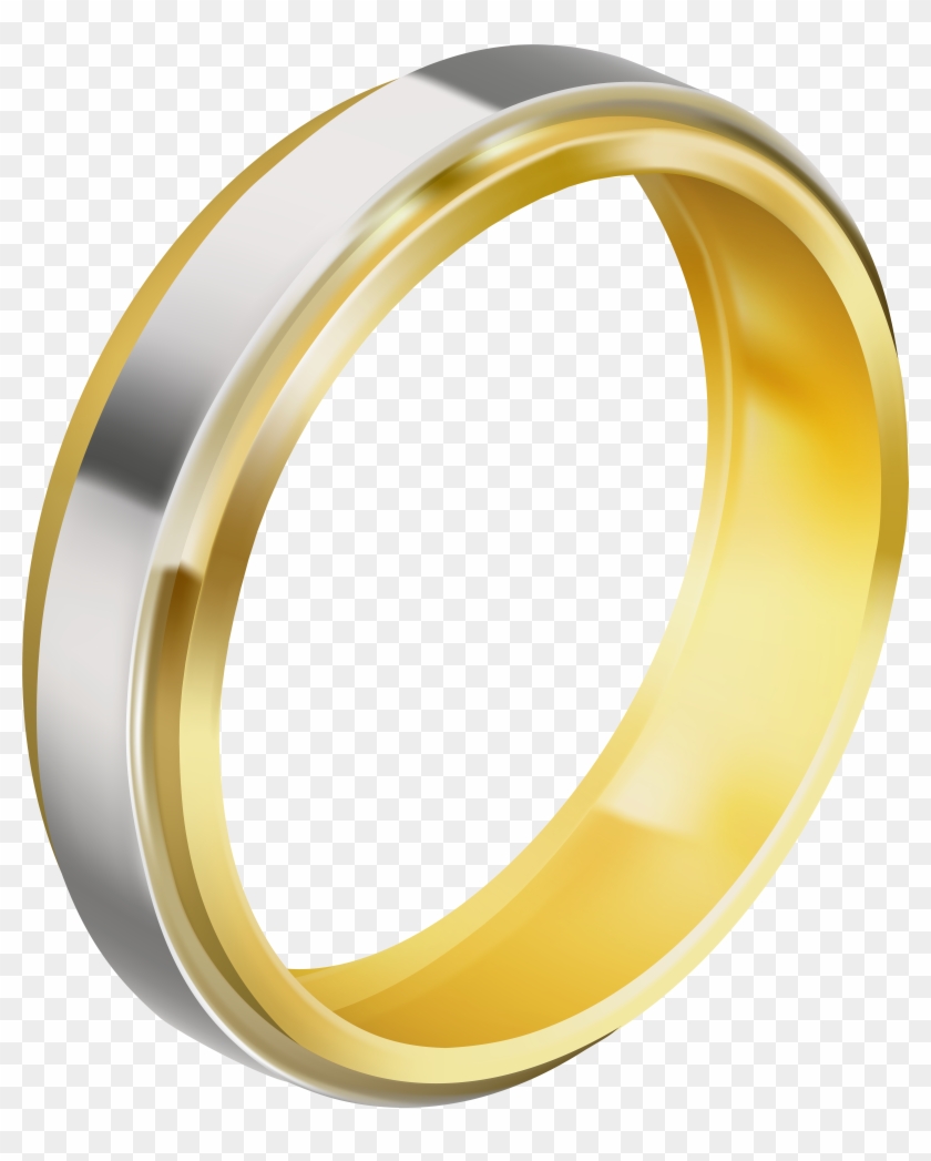 Silver And Gold Wedding Ring Png Clip Art Image Transparent Png