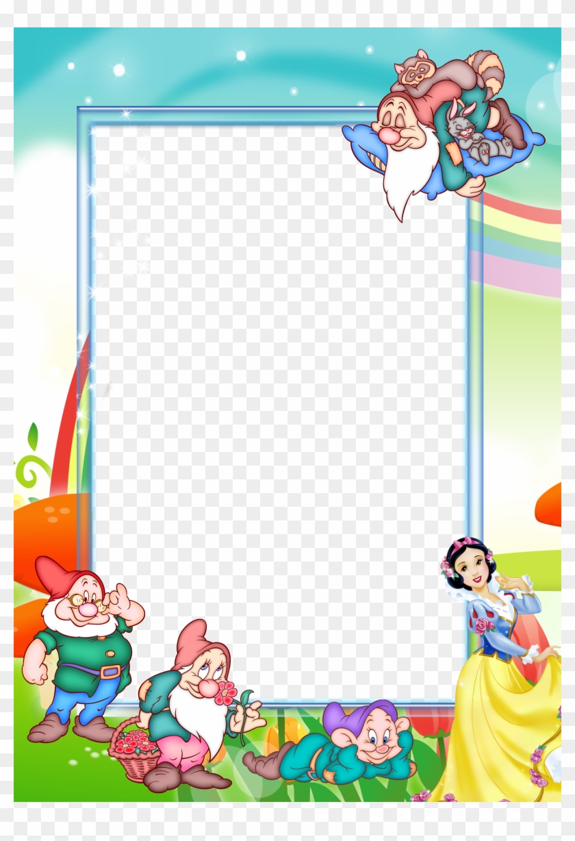 Transparent Kids Png Photo Frame With Snow-white And - Snow White And The Seven Dwarfs Frame Clipart