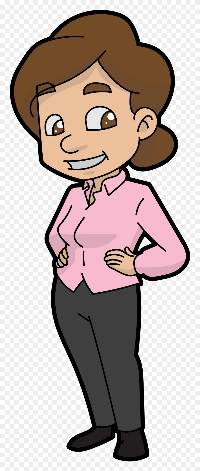 Open - Cartoon Mum Clipart