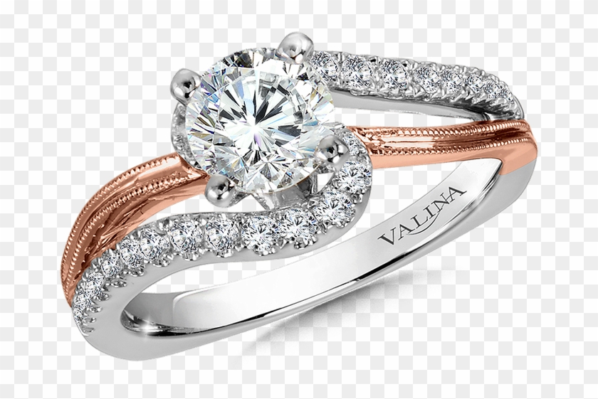 Valina Diamond Split Shank Engagement Ring Mounting - Pre-engagement Ring Clipart #312781