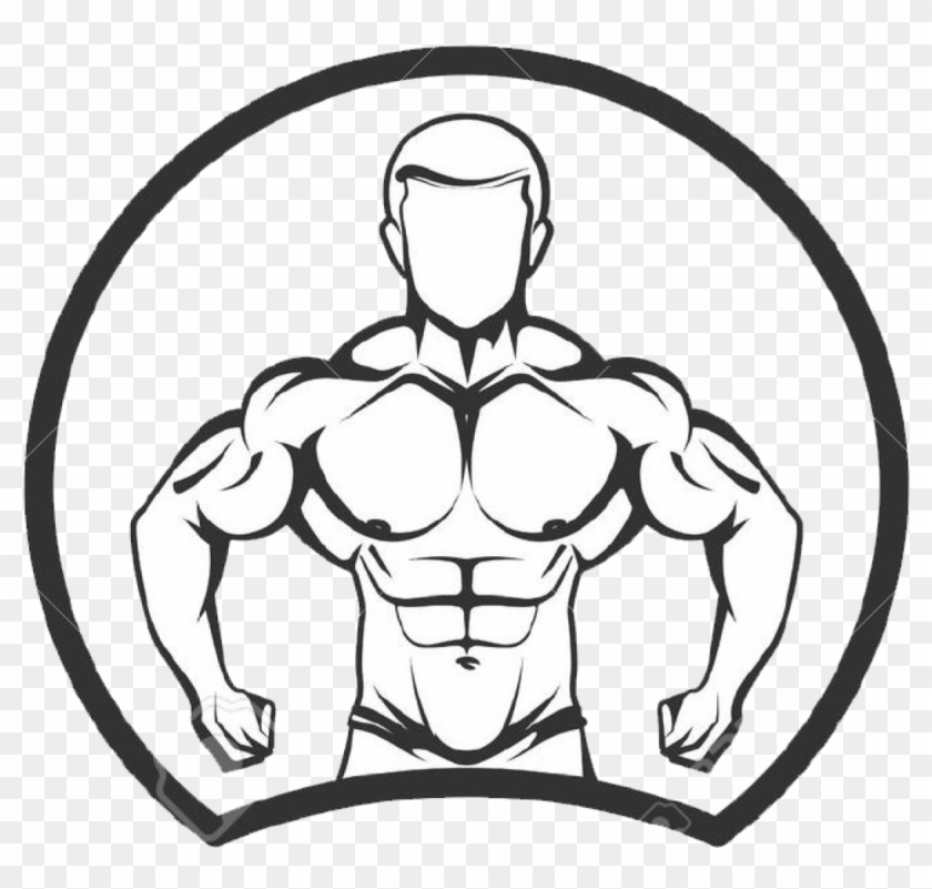 Cropped 36858928 Vector Illustration Of Muscled Man - Man Body Logo Clipart #313014