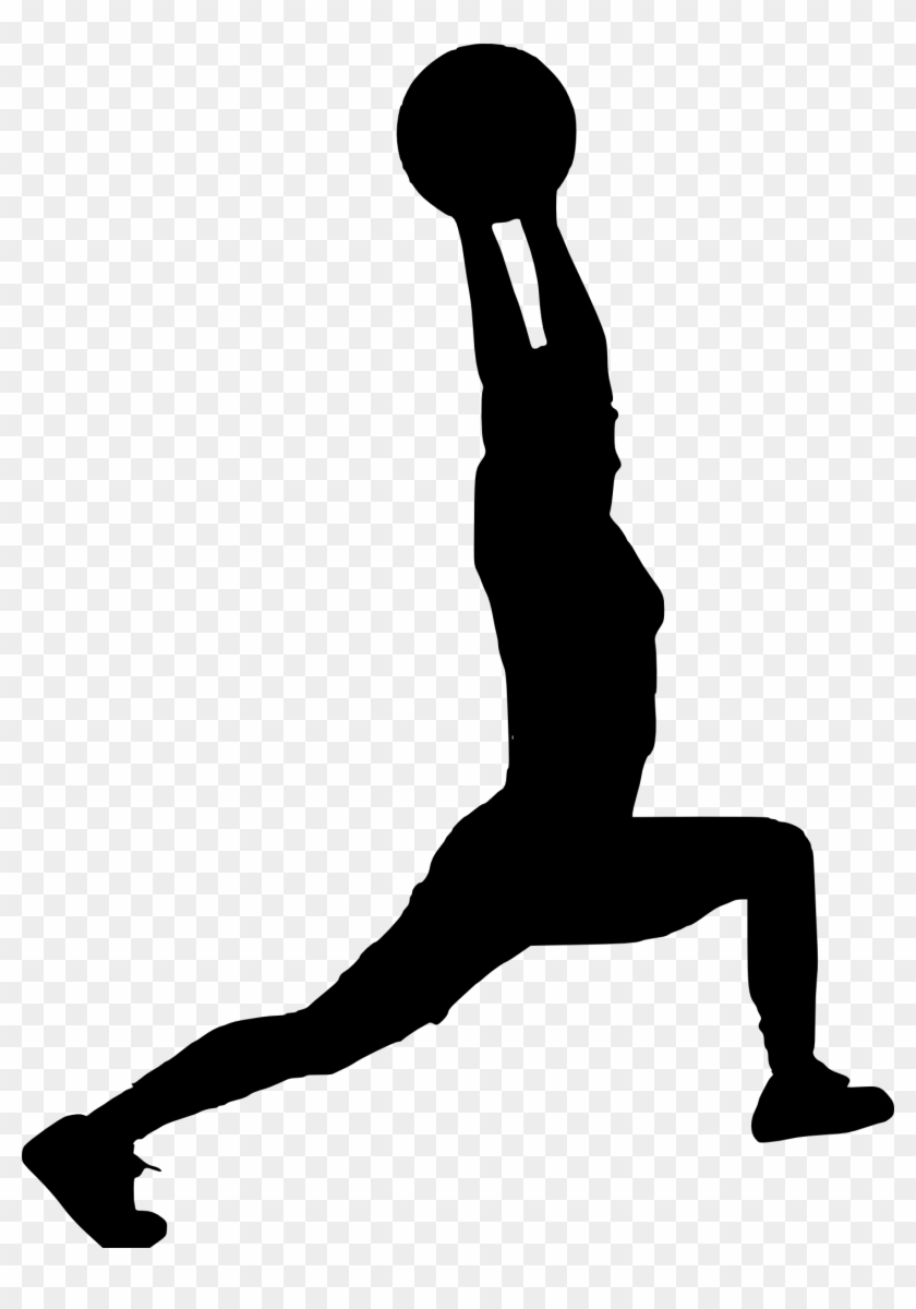 Free Download - Transparent Silhouette Working Out Clipart