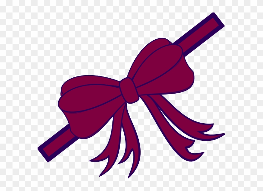 Free Download Red Christmas Ribbon Bow Magnets Clipart - Maroon Bow Clip Art - Png Download