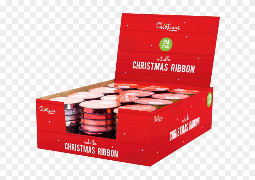 Metallic Christmas Ribbon 1cm X 5m - Box Clipart #313518