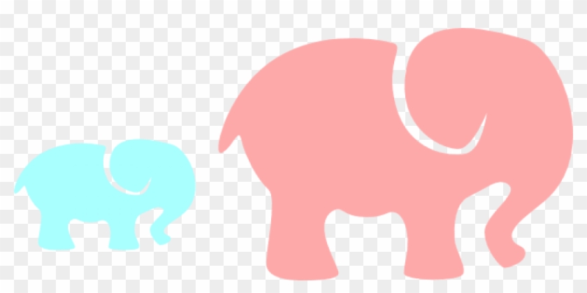 Free Png Download Mom And Baby Elephant Png Images - Baby Elephant Clipart Pink Transparent Png