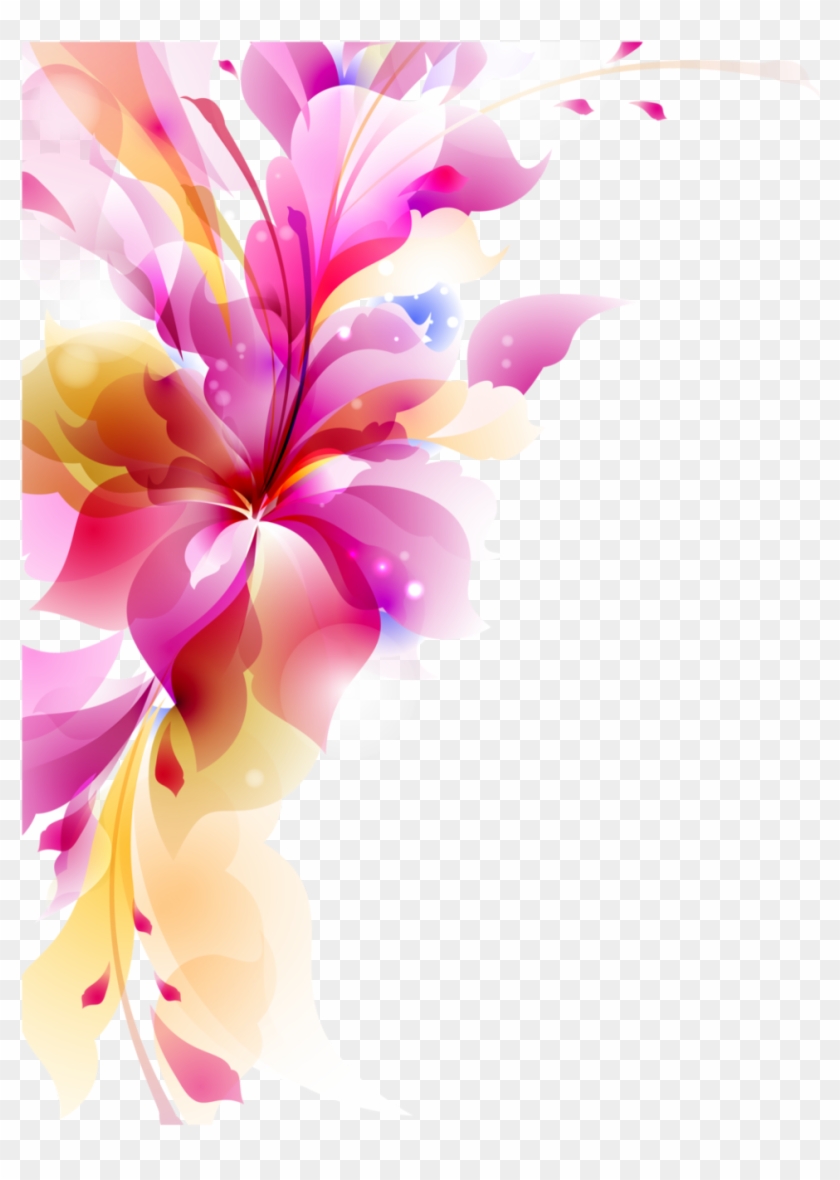 Png Flowers Vectors - Colorful Flower Vector Png Clipart