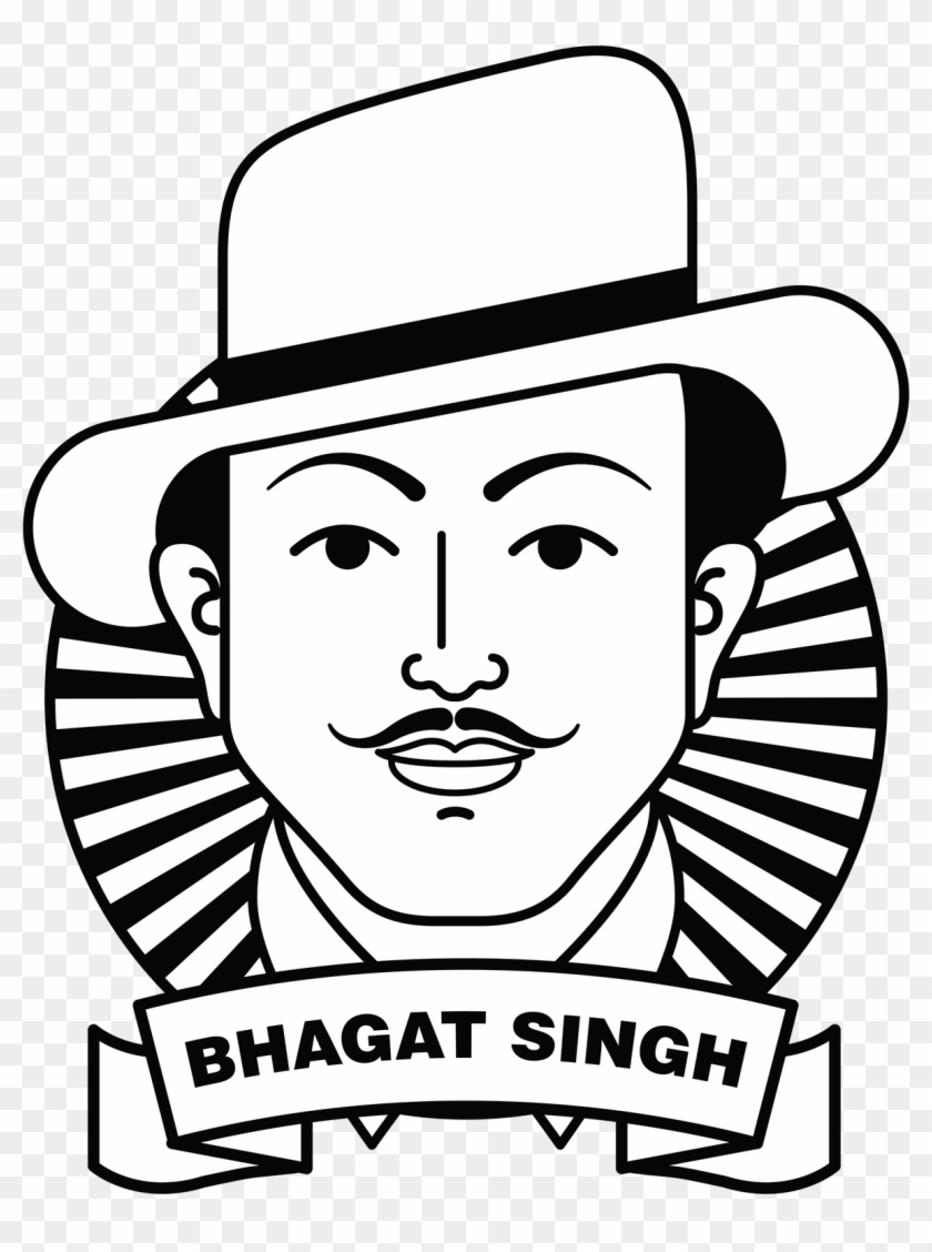 Bhagat Singh Printed T Shirt Online - Bhagat Singh Image Cartoon Clipart #314676