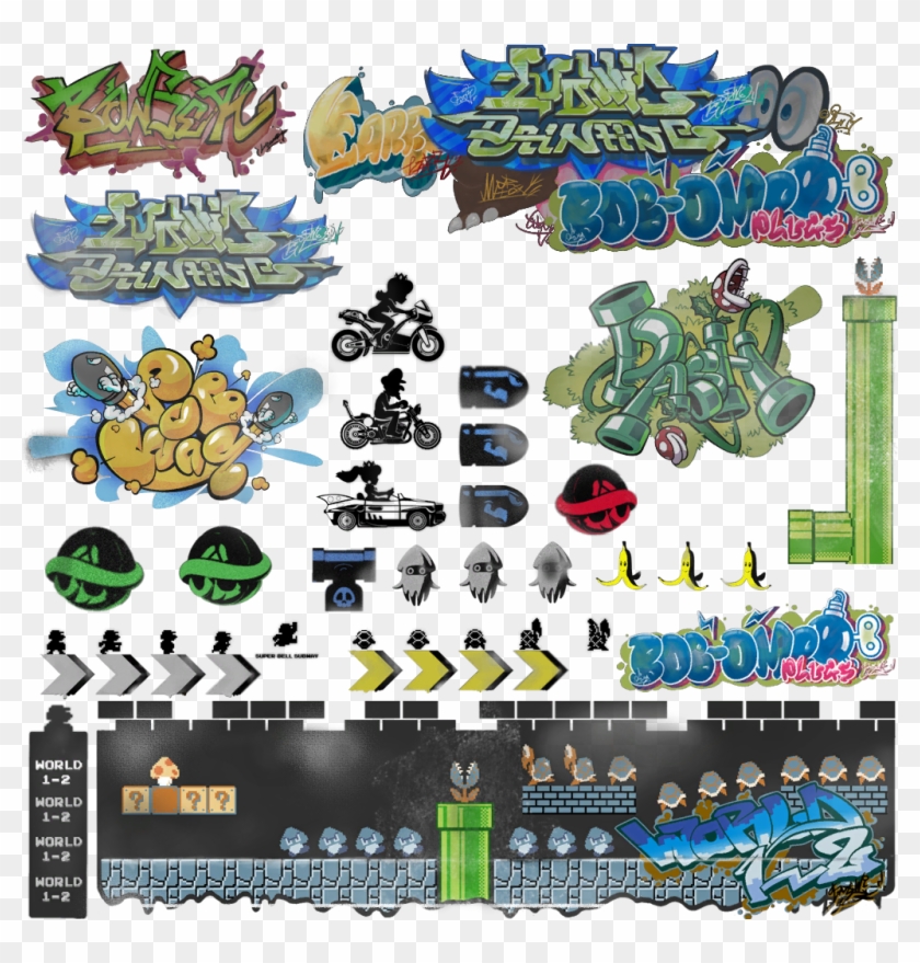 The Graffiti Found In Super Bell Subway Clipart