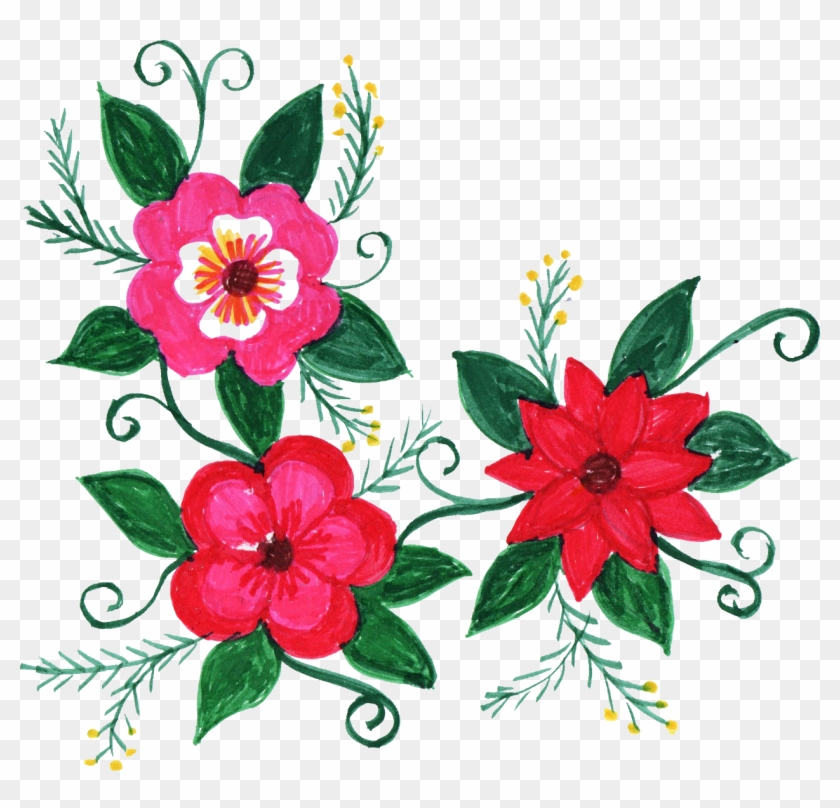 1260 X 1152 4 - Png Flower Corner Design Clipart