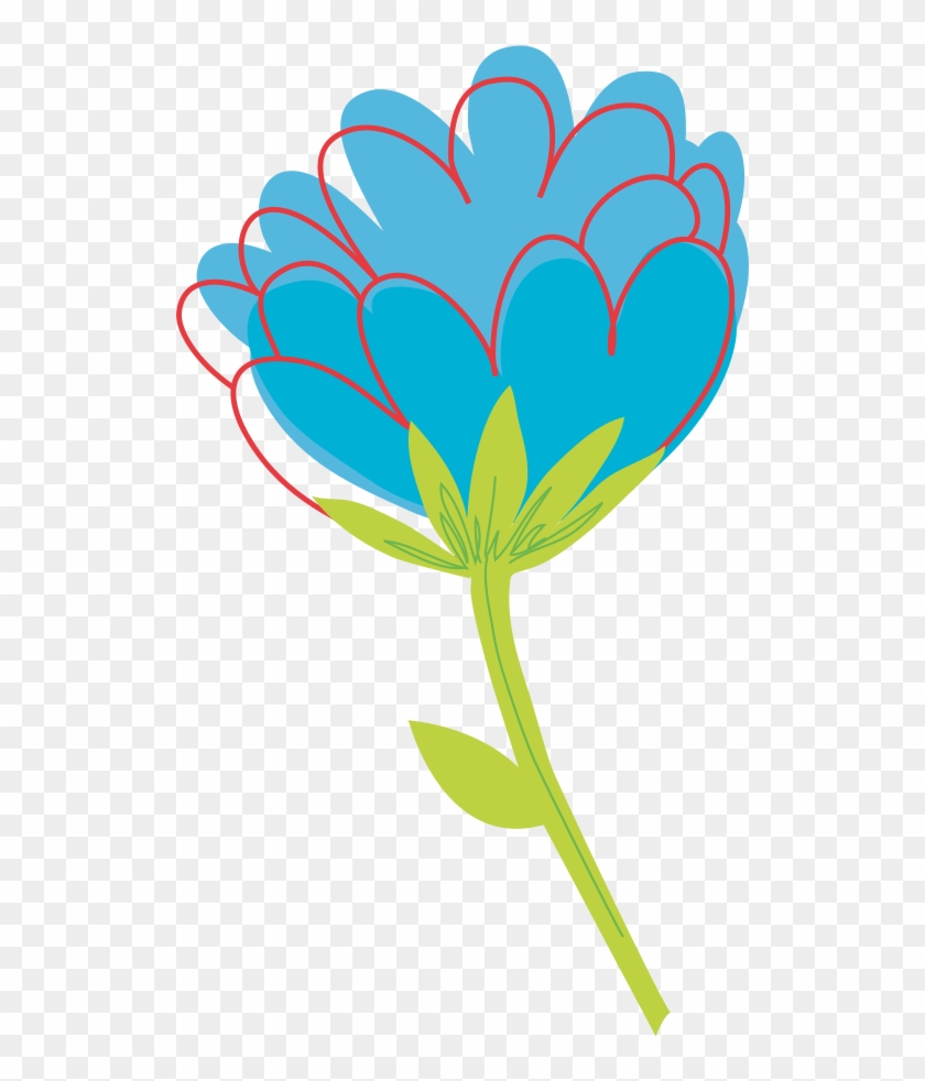 Flowers Vectors Clipart Leaf - Flower Vector Image Transparent - Png Download