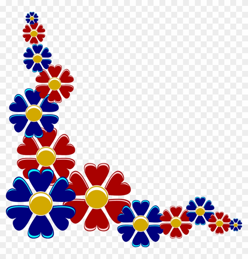 Yuri Flower Corner Clip Art Free Vector / 4vector - Cover Page Design For Project - Png Download