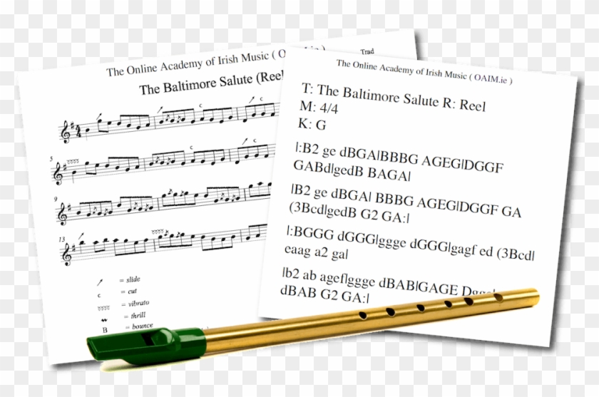 Sample Sheet Music - Flute Clipart