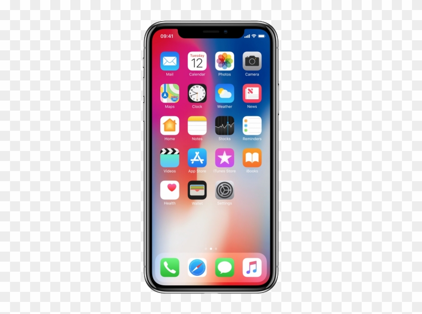 Clipart Phone Iphone - Front Of Iphone X - Png Download