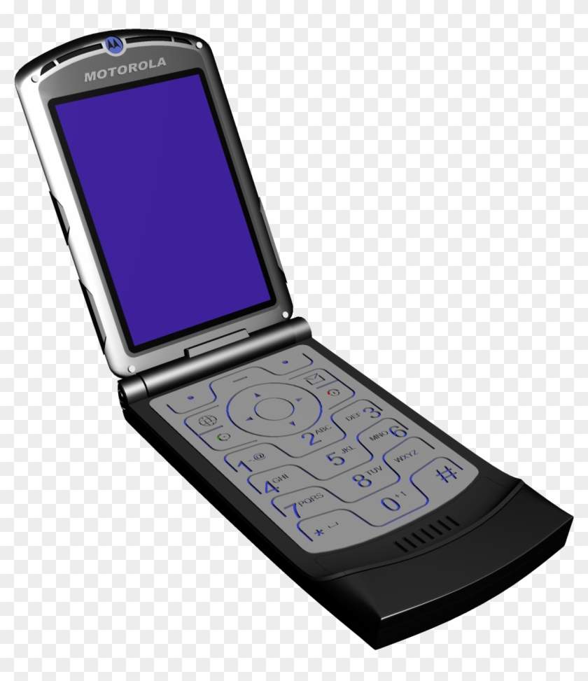 Motorola V3 Phone Png Clipart - Feature Phone Transparent Png #316300