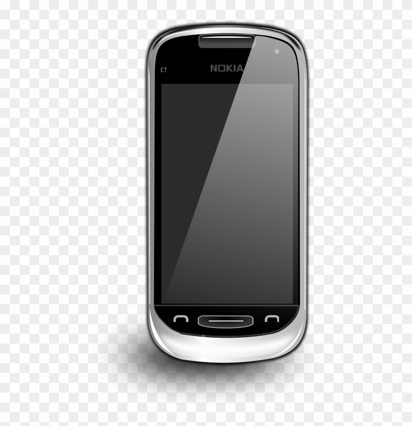 Black Nokia C7 Phone Clipart