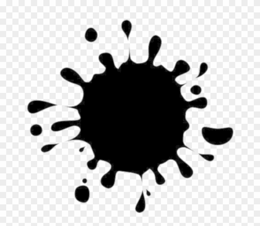 Oil Clipart Splat - Colour Black Splash - Png Download