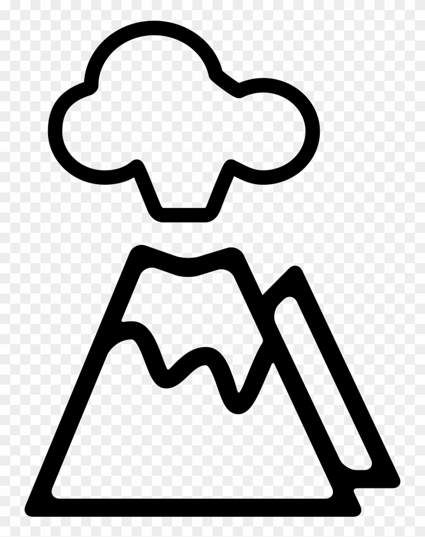Png File Svg - Black And White Volcano Png Clipart