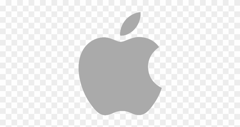 Apple Music - Apple Logo Grey Clipart