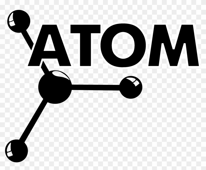 Atom Logo Black And White - Atom Logo Clipart #317696