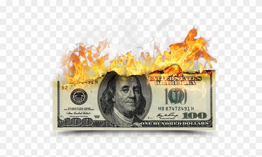 Burning Money Png - 100 Dollars Series 2001 Clipart