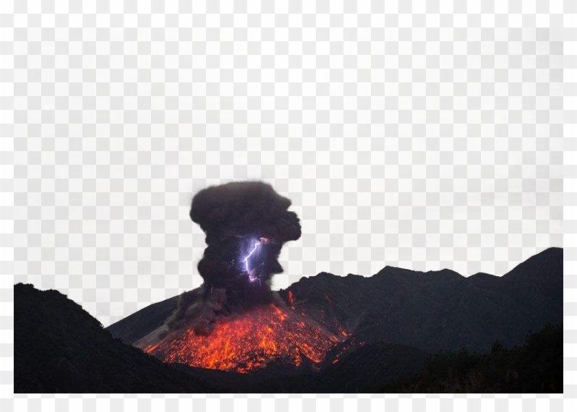 Sakurajima Chaitxe N Mount Merapi Volcano Lightning - Volcano Clipart