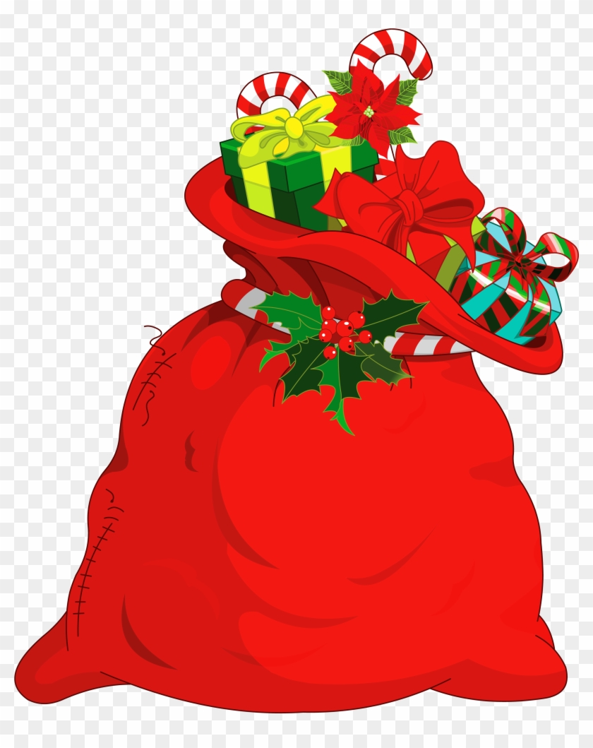 Christmas Santa Bag Png Picture Pinterest - Santa's Bag Clipart Transparent Png #318156