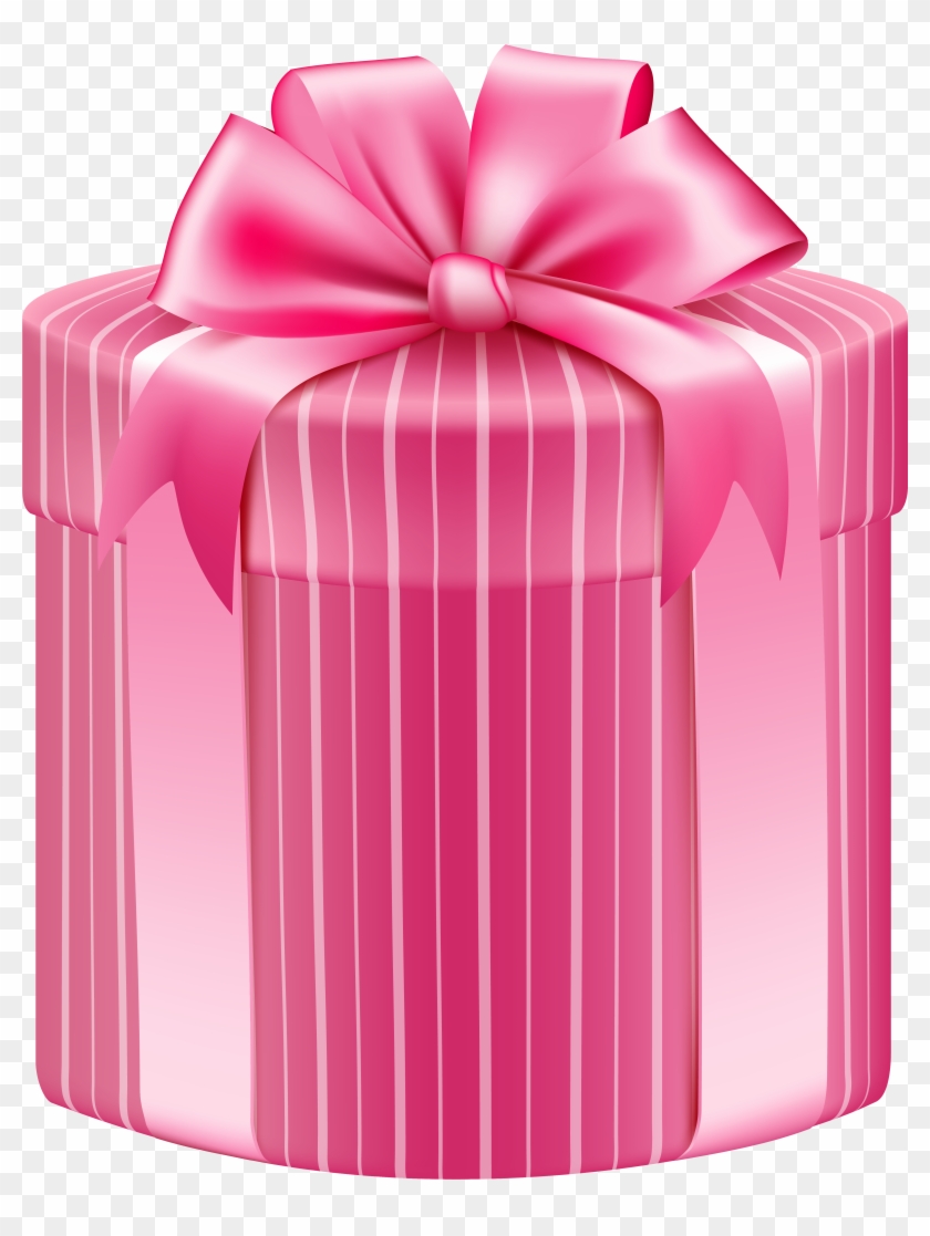 Striped Gift Box Png Clipart Image Gallery - Pink Gift Box Transparent