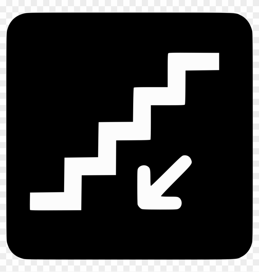 Aiga Stairs Down Inv - Staircase Icon Vector Clipart #318552