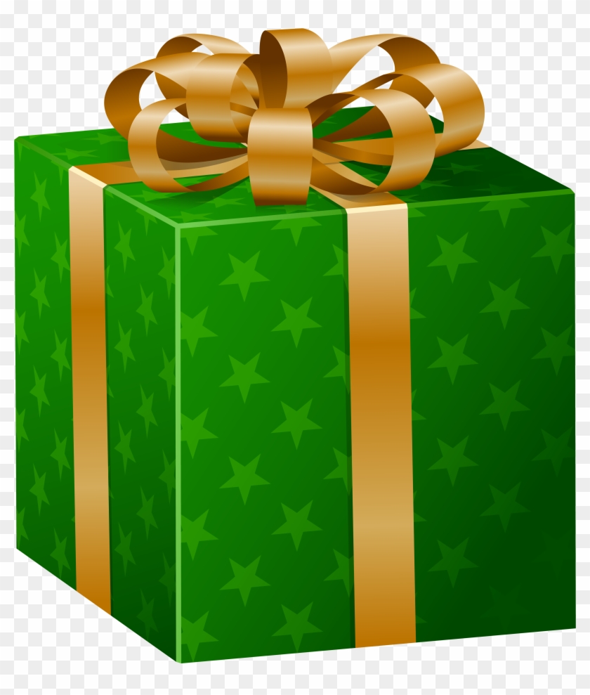 Green Gift Box Png Clip Art Image - Christmas Gift Box Green Transparent Png