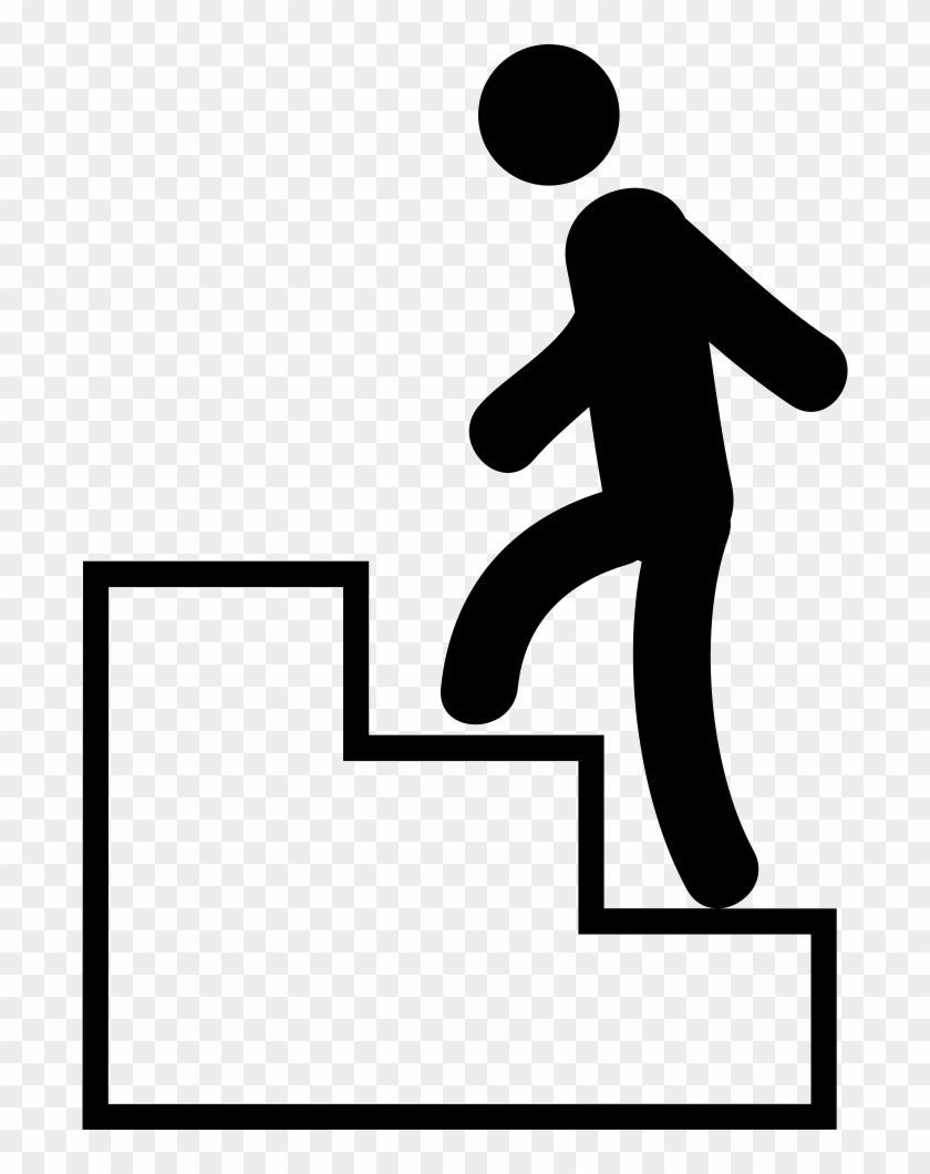 Man Climbing Stairs - Climbing Stairs Icon Clipart