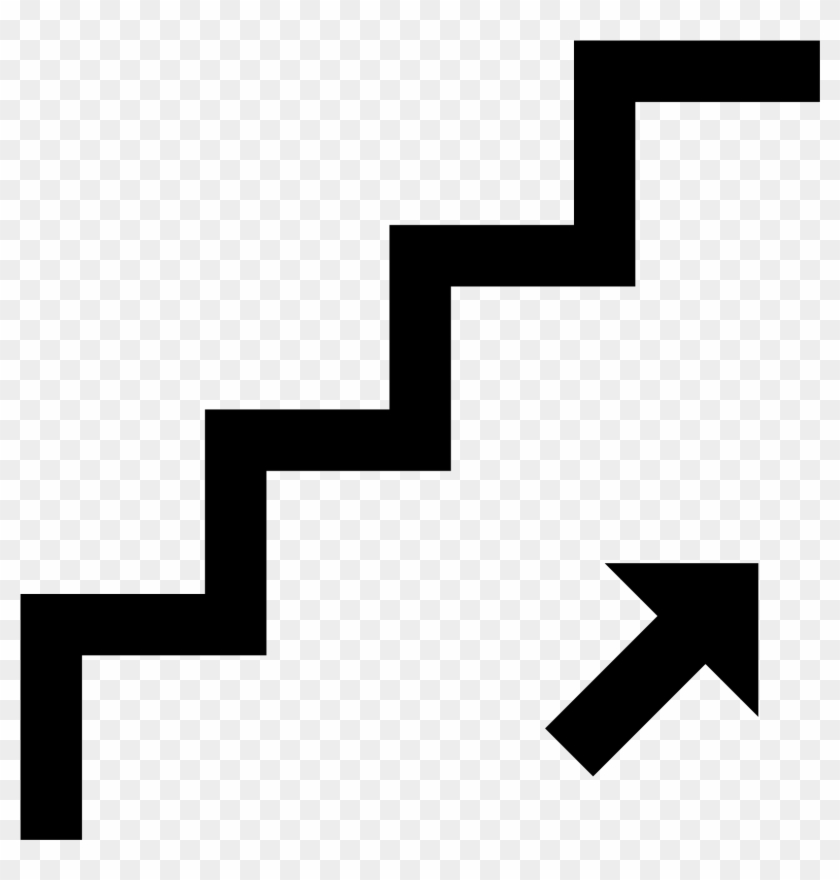 Stairs Up Icon - Steps Icon White Png Clipart