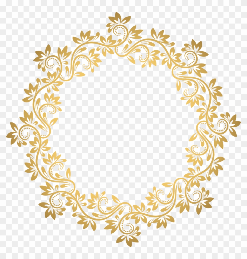 Gold Deco Round Border Png Transparent Clip Artu200b