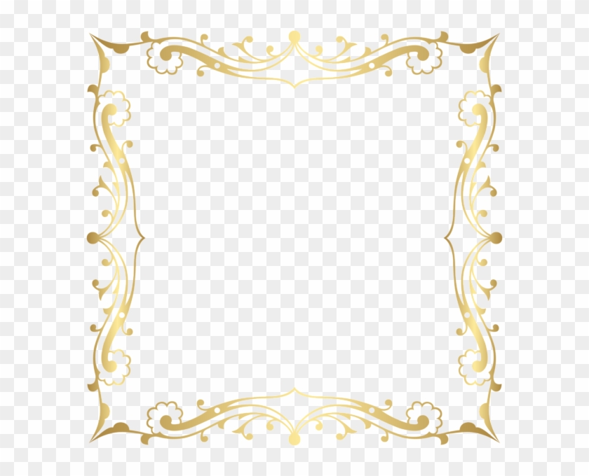 Fancy Frame Border Transparent Transparent Background - Gold Border With Transparent Background Clipart
