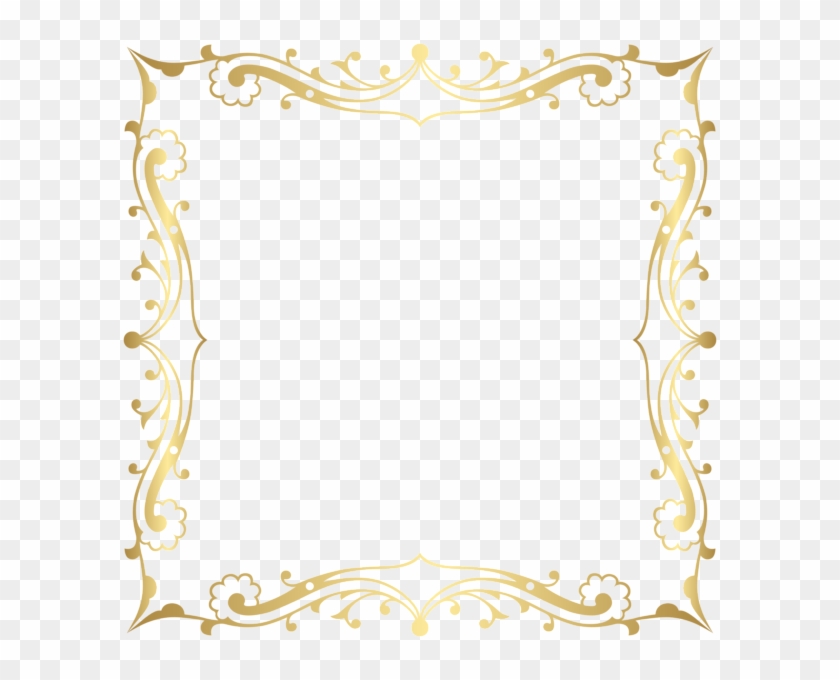 Fancy Frame Border Transparent Transparent Background - Gold Border With Transparent Background Clipart #319735