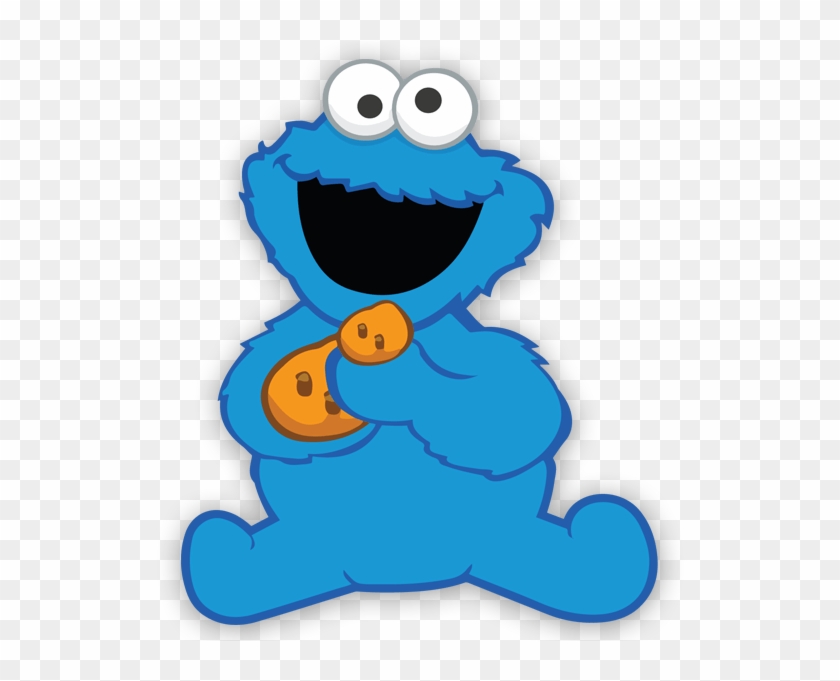 Wall Sticker For Kid The Baby Cookie Monster - Baby Cookie Monster Png Clipart #319841