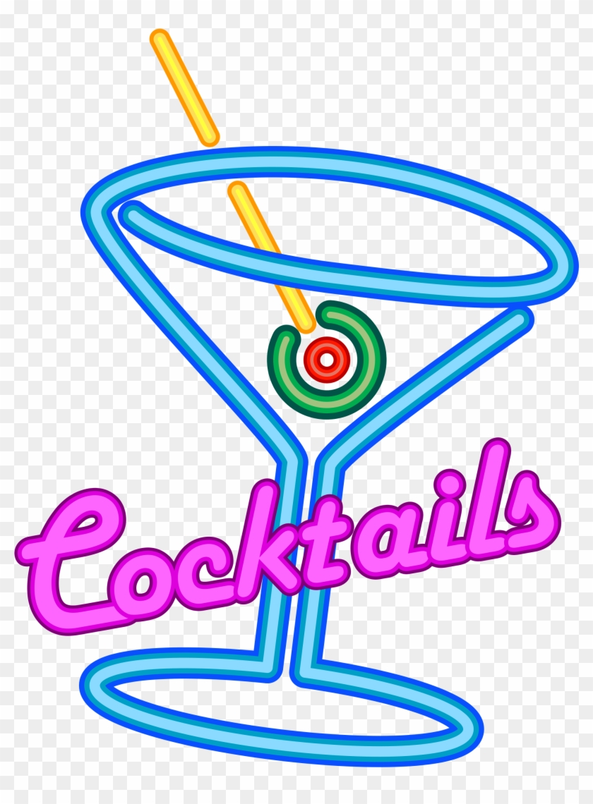Cocktail Logo Png - Cocktails Sign Png Clipart #319914
