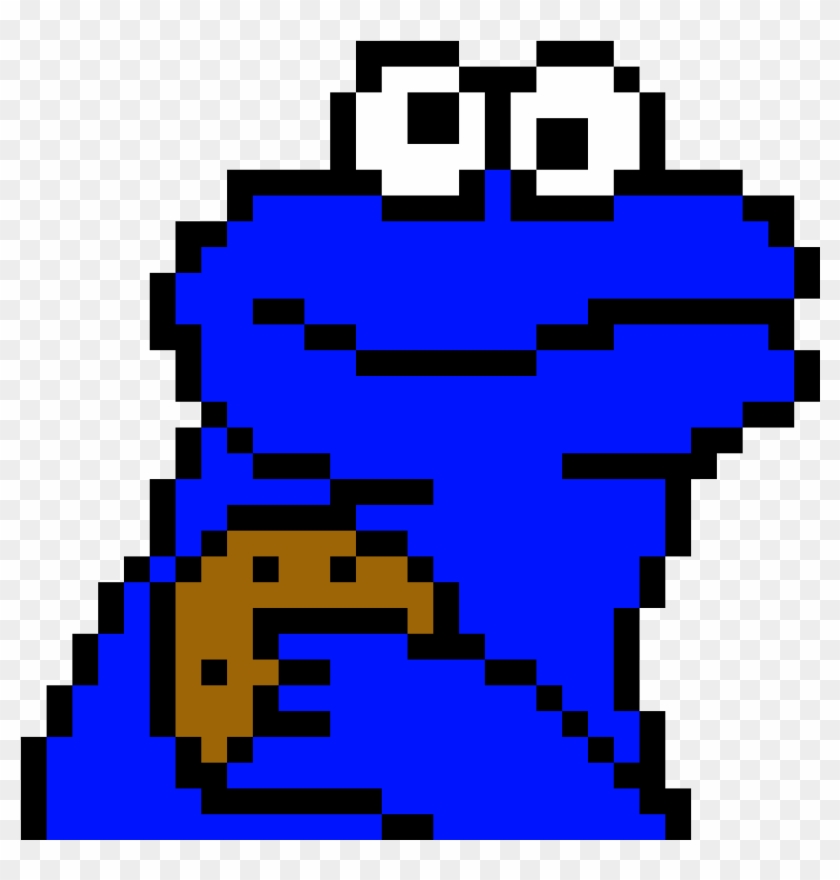 Cookie Monster - Cookie Monster Pixel Art Clipart #319941