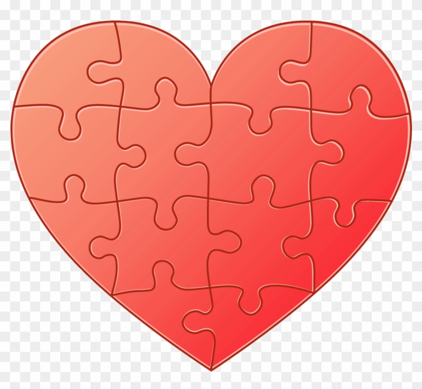 Puzzle Heart Png Clipart - Heart Puzzle Transparent Background