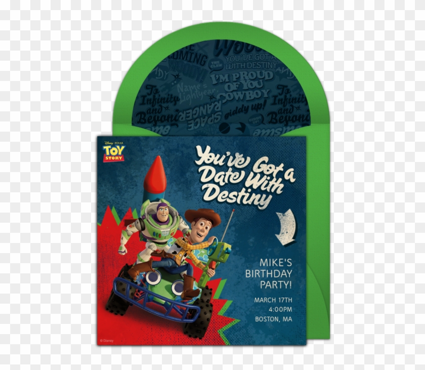 Toy Story Woody & Buzz Online Invitation - Vintage Advertisement Clipart