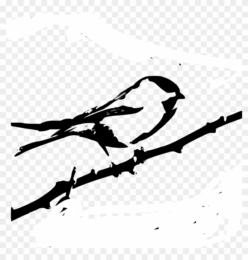 This Free Icons Png Design Of Carolina Chickadee - Chickadee Black And White Art Clipart #3100009