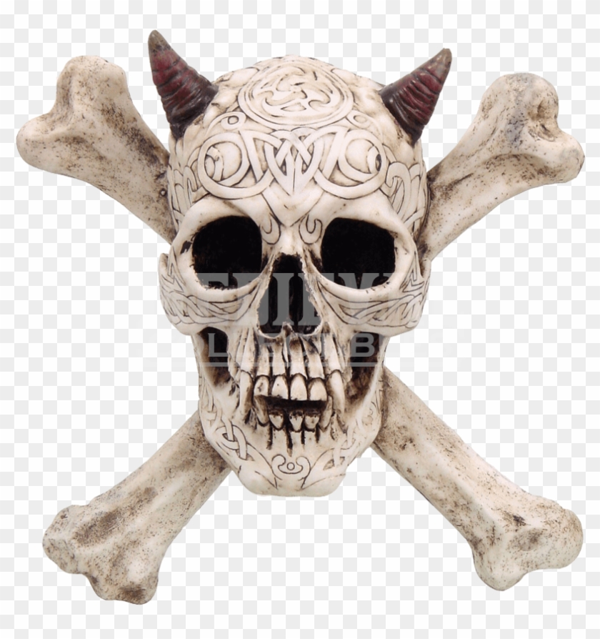 Devil Skull Head Crossbones Clipart #3100834