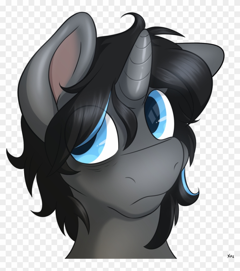 Fluffyxai, Bags Under Eyes, Black Mane, Blue Eyes, - Cartoon Clipart