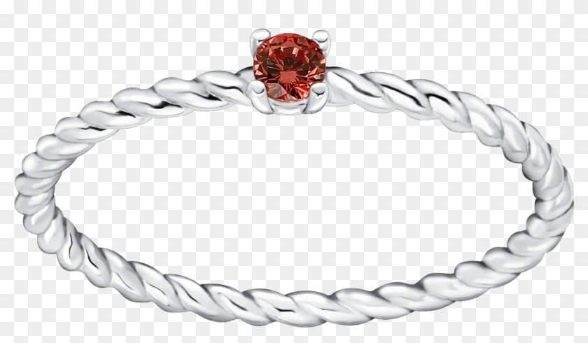 Subtle Twisted Silver Ring With Garnet Colour Crystal Clipart #3101302