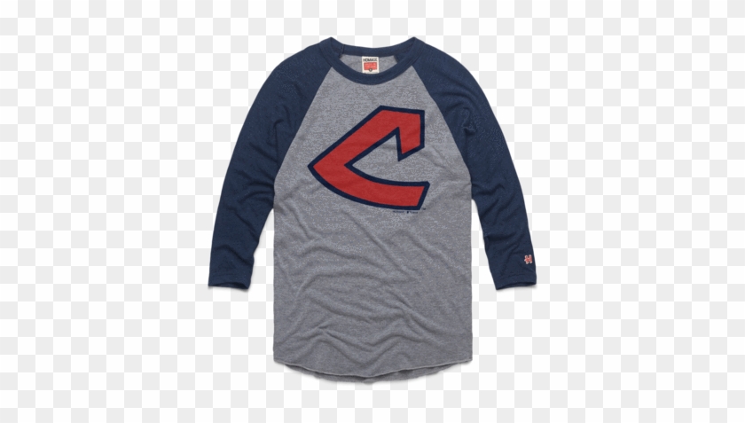 Cleveland Indians 1973 Raglan - Long-sleeved T-shirt Clipart #3102446
