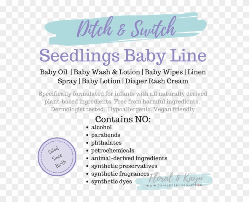 Seedlings Baby Line Young Living - Seedling Line Young Living Clipart
