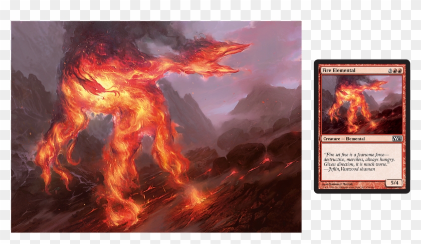 01 Of - Magic The Gathering Fire Elemental Clipart
