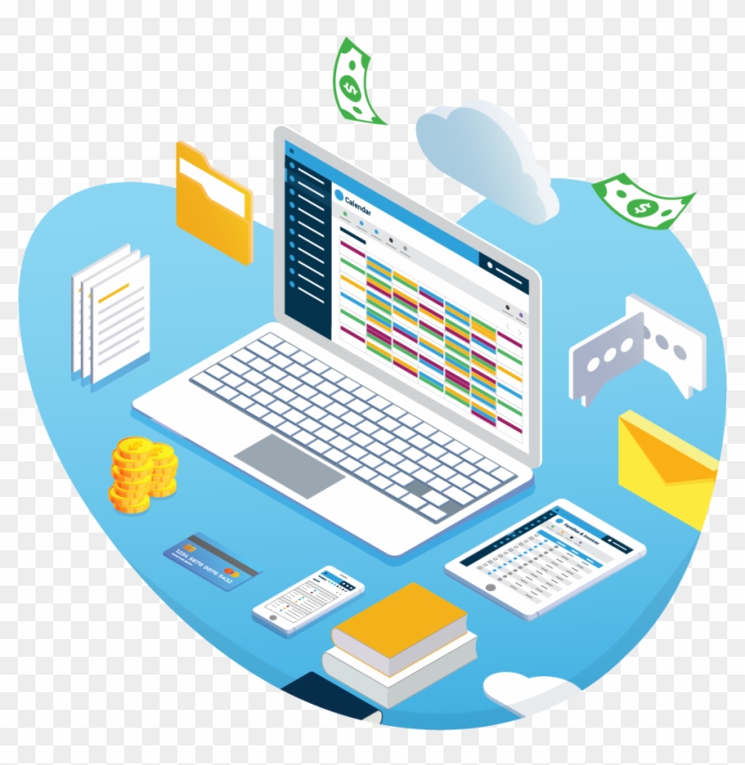 Music Teacher Software On All Devices Clipart