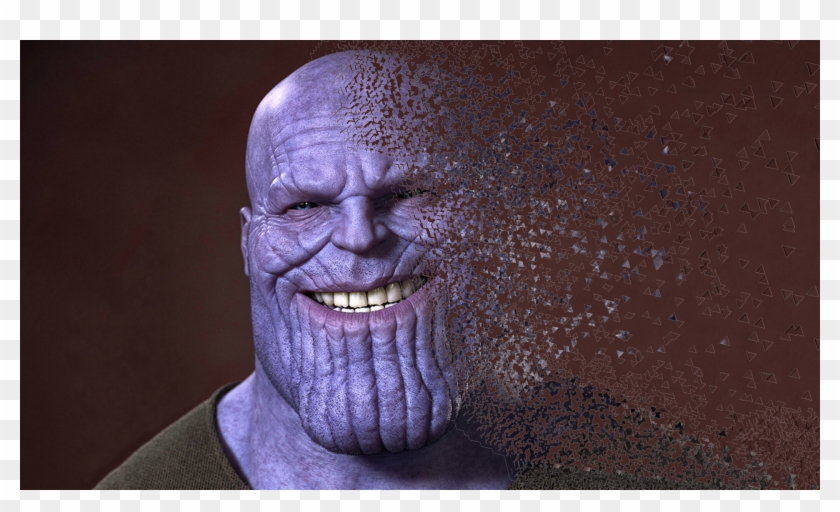 Don't Cry Because It's Over, Smile Because It Happened - Thanos Rostro Clipart #3103492
