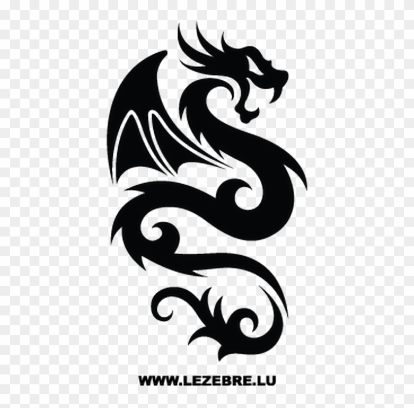 Tribal Dragon Silhouette Clipart