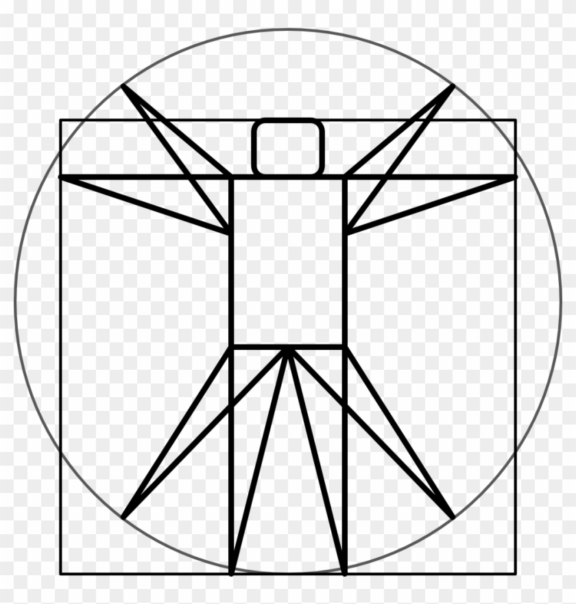 Vitruvian Man Icon - Circle Clipart